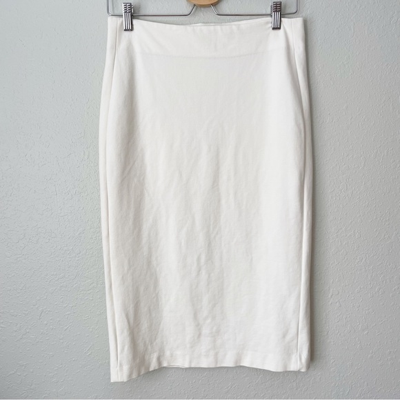 Vince Camuto cream Ponte pencil skirt stretchy S - Picture 10 of 11